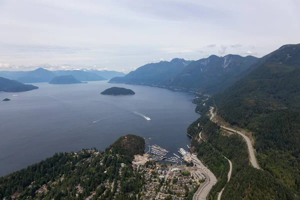 Horseshoe Bay West Vancouver Brits Columbia Canada Luchtfoto Van Huizen — Stockfoto
