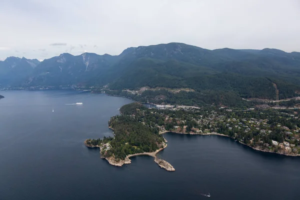 Horseshoe Bay West Vancouver Brits Columbia Canada Luchtfoto Van Huizen — Stockfoto