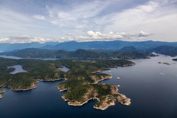 Vista Aérea Ilha Nelson Com Paisagem Montanhosa Fundo Durante Dia — Fotografia de Stock