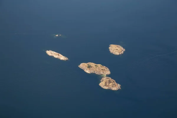 Luchtfoto Van Hodgson Islands Sunshine Coast British Columbia Canada Tijdens — Stockfoto