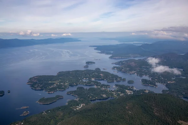Ακτή Σανσάιν Βρετανική Κολομβία Καναδάς Αεροφωτογραφία Από Beaver Island Και — Φωτογραφία Αρχείου