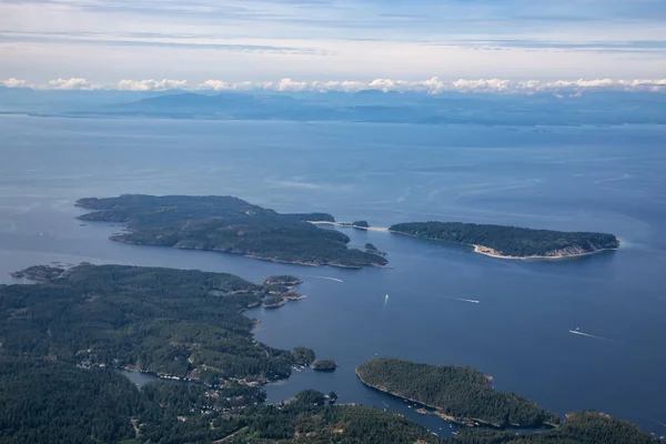 Sunshine Coast British Columbia Canadá Vista Aérea Thormanby Island Smuggler — Fotografia de Stock