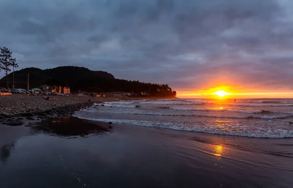 Seaside Oregon Coast Estados Unidos América Hermosa Vista Panorámica Una —  Fotos de Stock