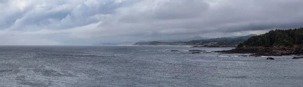 Piękny Panoramiczny Widok Lincoln Beach Wybrzeżu Oceanu Spokojnego Pochmurny Letni — Zdjęcie stockowe