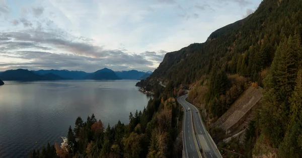 Sea Sky Hwy Howe Sound Cerca Horseshoe Bay West Vancouver — Foto de Stock