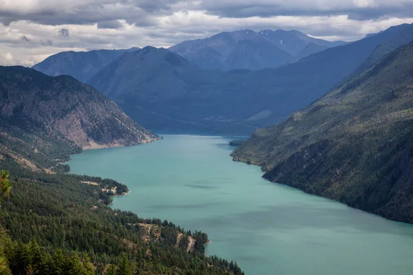 Prachtig Uitzicht Vanaf Boven Seton Lake Omgeven Door Het Canadese — Stockfoto