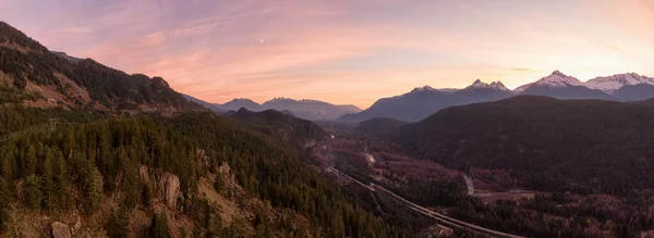 Vista Panorâmica Aérea Mar Para Sky Hwy Belo Vale Cercado — Fotografia de Stock