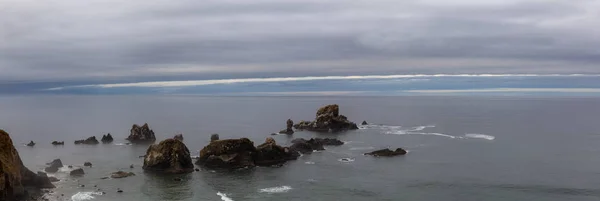 Kanonenstrand Oregon Vereinigte Staaten Schöne Luftaufnahme Der Felsigen Pazifikküste Während — Stockfoto