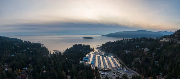 Horseshoe Bay West Vancouver Columbia Británica Canadá Vista Aérea Casas — Foto de Stock