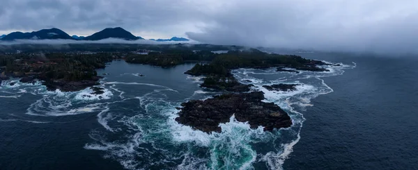 Ucluelet Vancouver Island British Columbia Canada Aerial Panoramic View Small — Stock Photo, Image