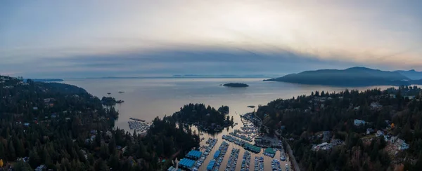 Horseshoe Bay West Vancouver Brits Columbia Canada Luchtfoto Van Woningen — Stockfoto