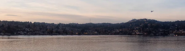 Nanaimo Vancouver Island British Columbia Canada Panoramic View Residential Homes — ストック写真