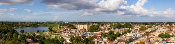 Vista Panorámica Aérea Pequeño Pueblo Cubano Ciego Ávila Durante Día — Foto de Stock