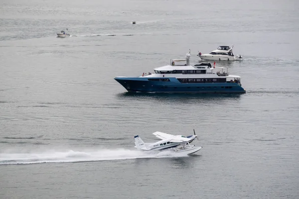 Downtown Vancouver Columbia Britannica Canada Settembre 2019 Floatplane Nel Porto — Foto Stock