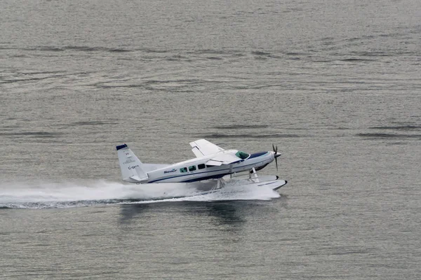 Vancouver Belvárosa British Columbia Kanada 2019 Szeptember Lebegő Repülőgép Vancouver — Stock Fotó