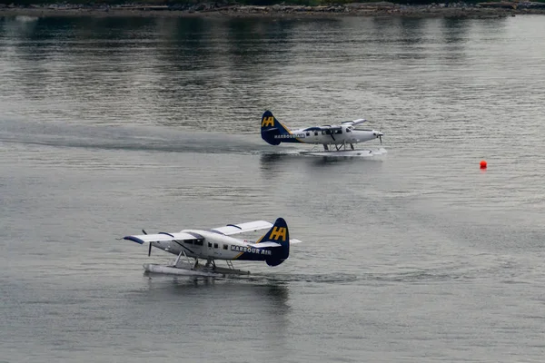 Downtown Vancouver Columbia Britannica Canada Settembre 2019 Floatplane Nel Porto — Foto Stock