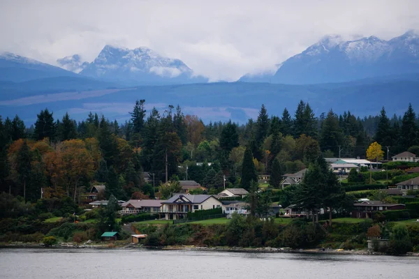 Campbell River Vancouver Island Brit Columbia Kanada Gyönyörű Kilátás Lakóházak — Stock Fotó