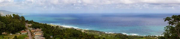 Bela Vista Panorâmica Mar Caribe Topo Uma Colina Durante Dia — Fotografia de Stock