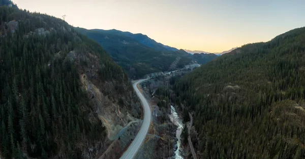 Aerial Panoramic View Famous Scenic Drive Sea Sky Highway Colorful — Stock Photo, Image