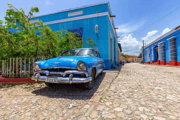 Τρινιντάντ Κούβα Ιουνίου 2019 Άποψη Ενός Παλιού Κλασικού Αμερικανικού Αυτοκινήτου — Φωτογραφία Αρχείου