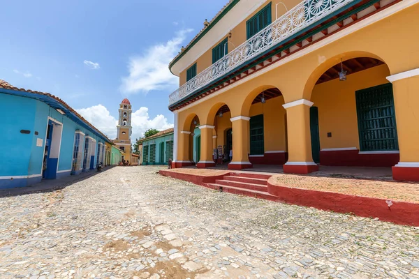 Trynidad Kuba Czerwca 2019 Street View Old Church Small Touristic — Zdjęcie stockowe