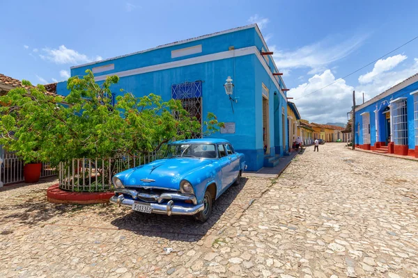 Тринидад Куба Июня 2019 Года Вид Старый Классический Американский Автомобиль — стоковое фото