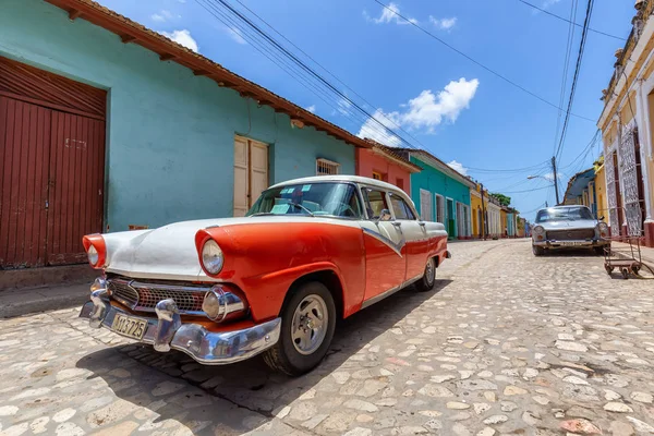 Trynidad Kuba Czerwca 2019 Widok Starego Klasycznego Amerykańskiego Samochodu Ulicach — Zdjęcie stockowe