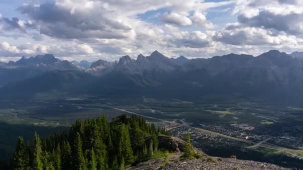 Hora Lapse de Montanhas Rochosas Canadenses — Vídeo de Stock