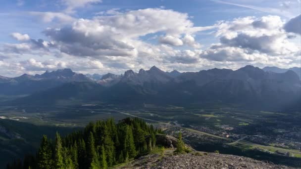 Time Lapse delle Montagne Rocciose Canadesi — Video Stock