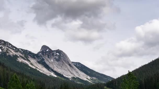 Tilikan Lapse Waktu Lanskap Gunung Kanada — Stok Video