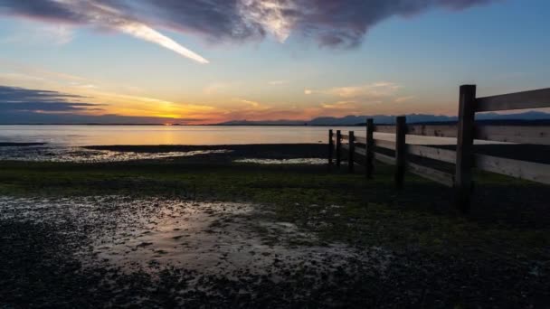 Time Lapse of Beach i White Rock, Vancouver — Stockvideo