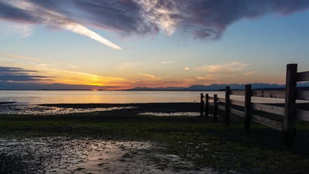 Hora Lapse da Praia em White Rock, Vancouver — Vídeo de Stock