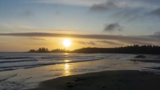 Time Lapse of Long Beach, Κοντά στο Tofino — Αρχείο Βίντεο