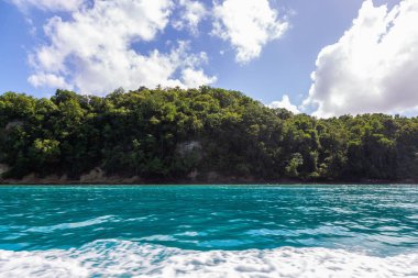 Karayip Denizi kıyısının güzel manzarası