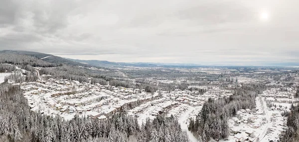 Vancouver suburbios después de grandes nevadas —  Fotos de Stock