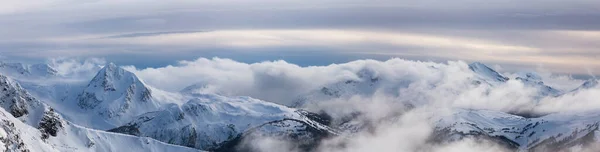 Whistler Britská Kolumbie Kanada Krásný Panoramatický Pohled Kanadskou Zasněženou Horskou — Stock fotografie