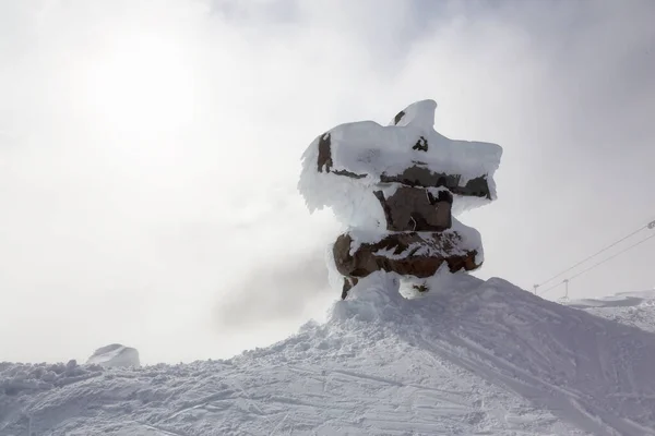 Whistler British Columbia Kanada Vacker Utsikt Över Statyn Toppen Blackcomb — Stockfoto