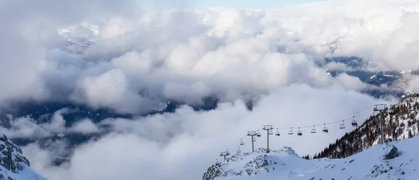 Ośrodek Narciarski Whistler Kolumbia Brytyjska Kanada Piękny Panoramiczny Widok Zaśnieżony — Zdjęcie stockowe