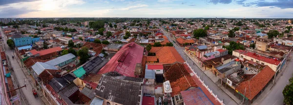 Ciego Avila Kuba Czerwca 2019 Panoramiczny Widok Małe Kubańskie Miasteczko — Zdjęcie stockowe