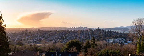 Burnaby Vancouver British Columbia Kanada Vacker Panoramautsikt Över Staden Från — Stockfoto
