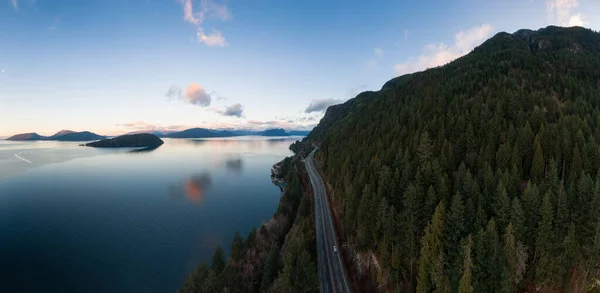 Sea Sky Hwy Howe Sound Vicino Horseshoe Bay West Vancouver — Foto Stock