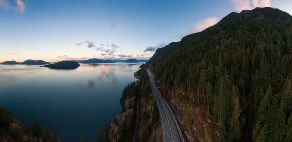 Sea Sky Hwy Howe Sound Vicino Horseshoe Bay West Vancouver — Foto Stock