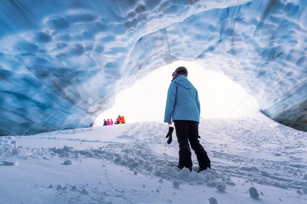 Whistler Columbia Británica Canadá Marzo 2020 Hermosa Vista Cueva Hielo —  Fotos de Stock