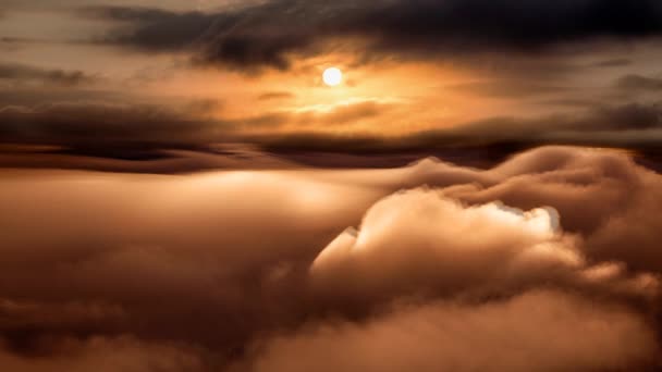 Cinemágrafo de bela e impressionante vista aérea das nuvens inchadas — Vídeo de Stock