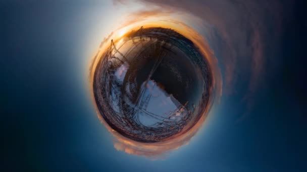 航拍360视图的连续循环动画 — 图库视频影像