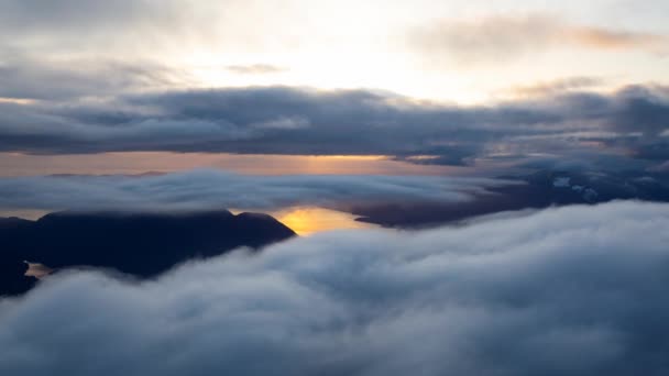 Cinemagraph Continuous Loop Animation des schönen wolkenverhangenen Sonnenuntergangs — Stockvideo