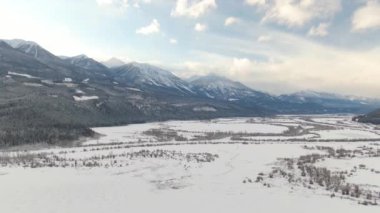 Kanada Dağ Manzarası Güzel Hava Aracı Görünümü