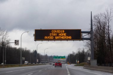 Coronavirus İmza ve Mesaj: Trans-Canada Otoyolunda Evde Kalın.