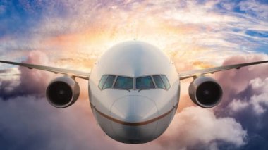 Cinemagraph Continuous Loop Animation of Airplane Flying