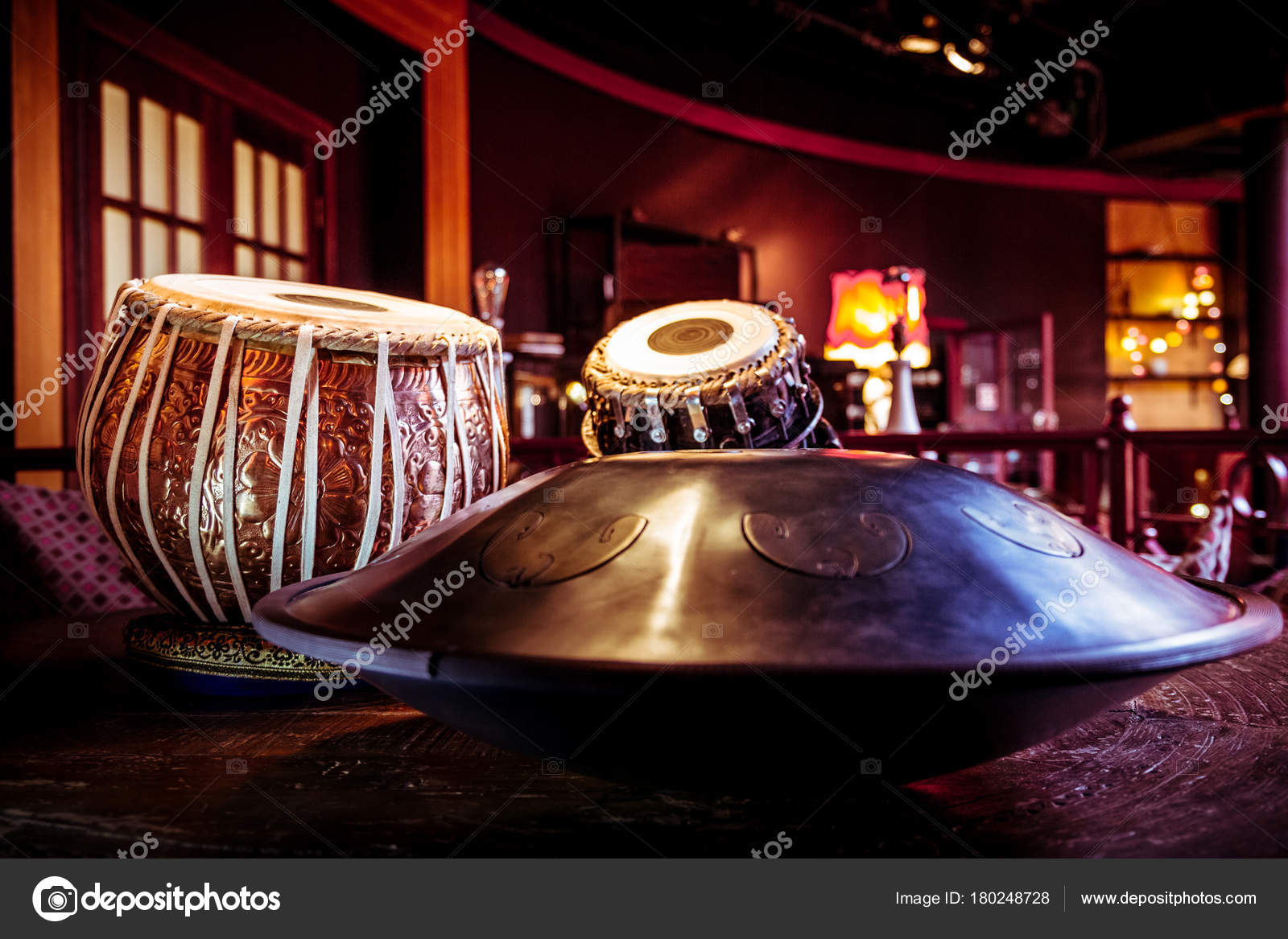 Ethnical Musical Instruments Hang Tabla Stock Photo by ©nbaturo 180248728